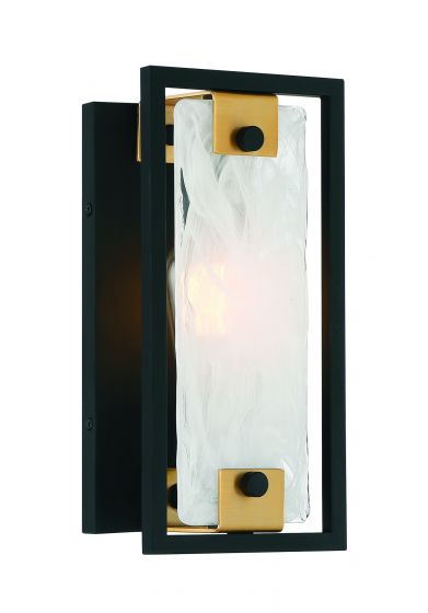 Savoy House Hayward Sconce Sconce Savoy House Matte Black with Warm Brass Accents 1 