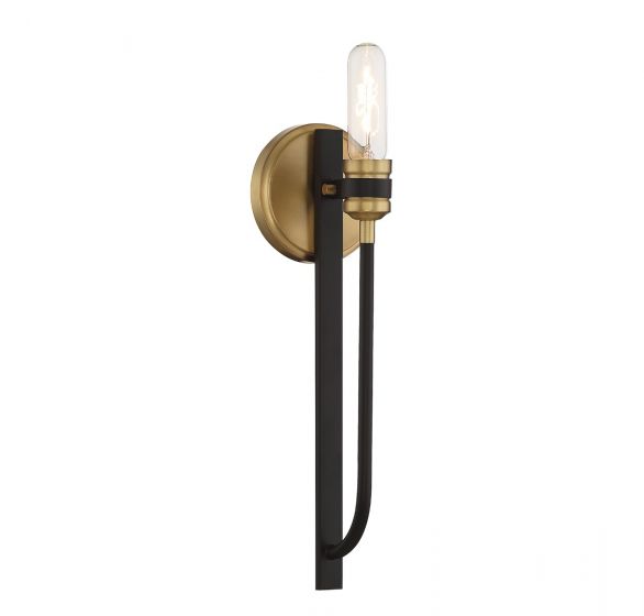 Essentials Kenyon Sconce Sconce Essentials Bronze with Brass Accents 1 