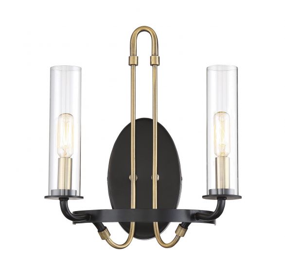 Savoy House Kearney Sconce Sconce Savoy House Vintage Black with Warm Brass 2 