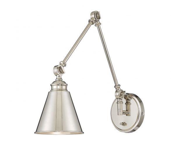 Essentials Morland Sconce Sconce Essentials Polished Nickel 1 