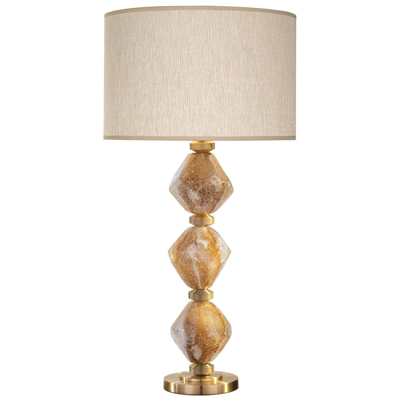 Fine Art Handcrafted Lighting Natural Inspirations Table Lamp Table Lamps Fine Art Handcrafted Lighting Natural Quartz Blown Glass w/Beige Shade  