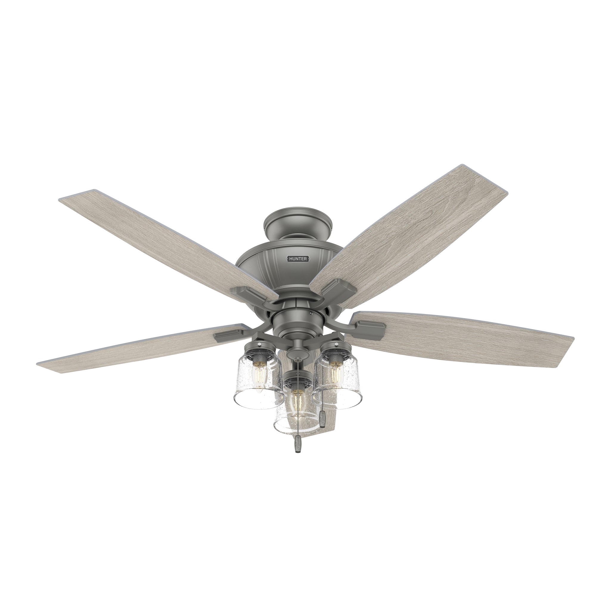 Hunter 52 inch Charlotte Ceiling Fan with LED Light Kit and Pull Chain Ceiling Fan Hunter   