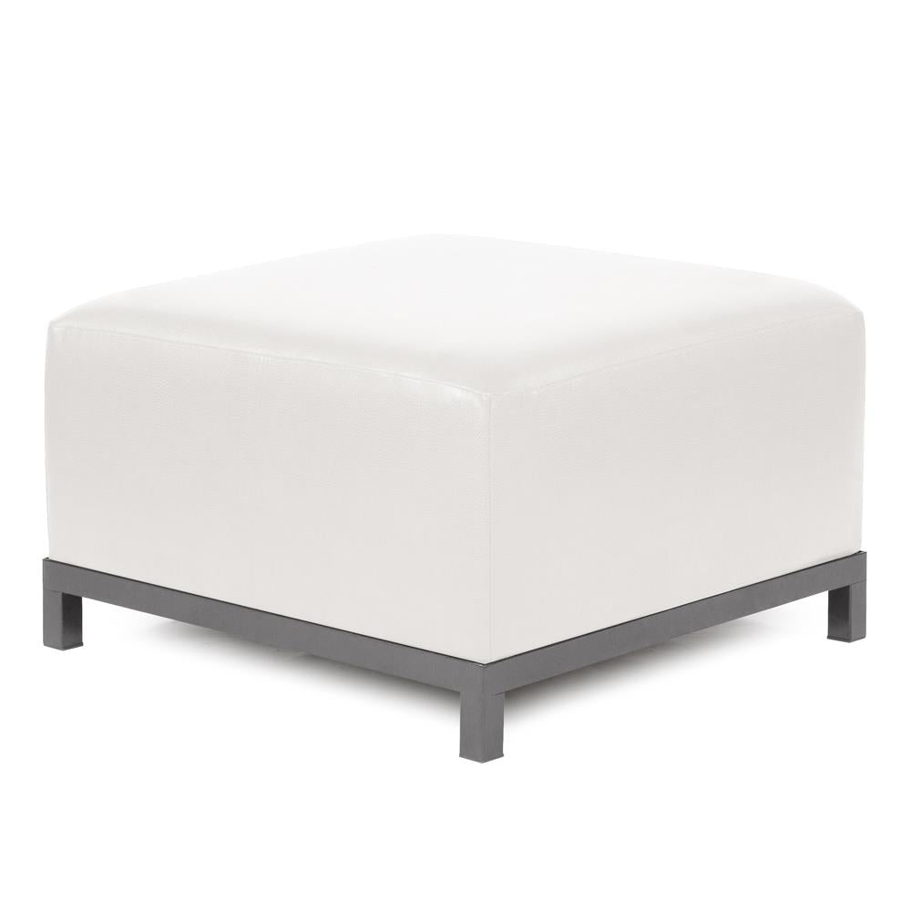 Howard Elliott Collection Axis Ottoman Avanti White Slipcover (Cover Only) Ottomans Howard Elliott Collection   