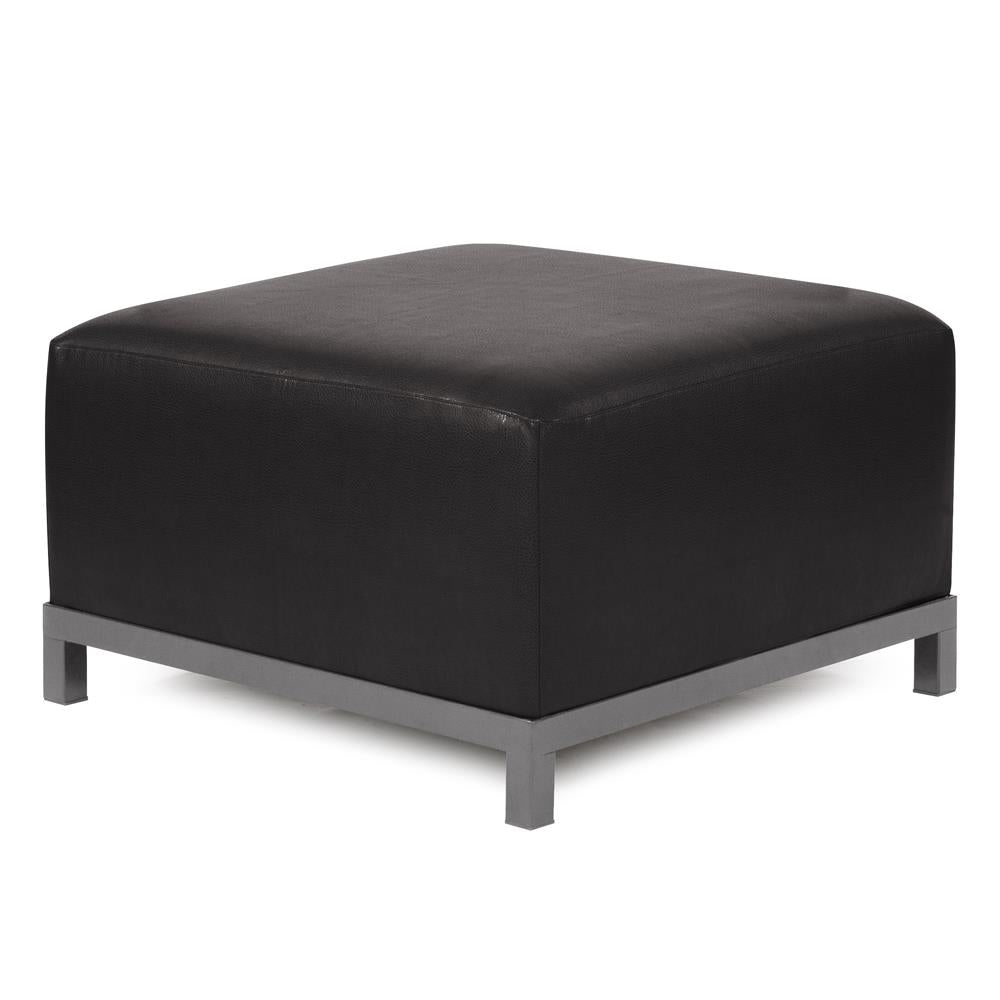 Howard Elliott Collection Axis Ottoman Avanti Black Slipcover (Cover Only) Ottomans Howard Elliott Collection   