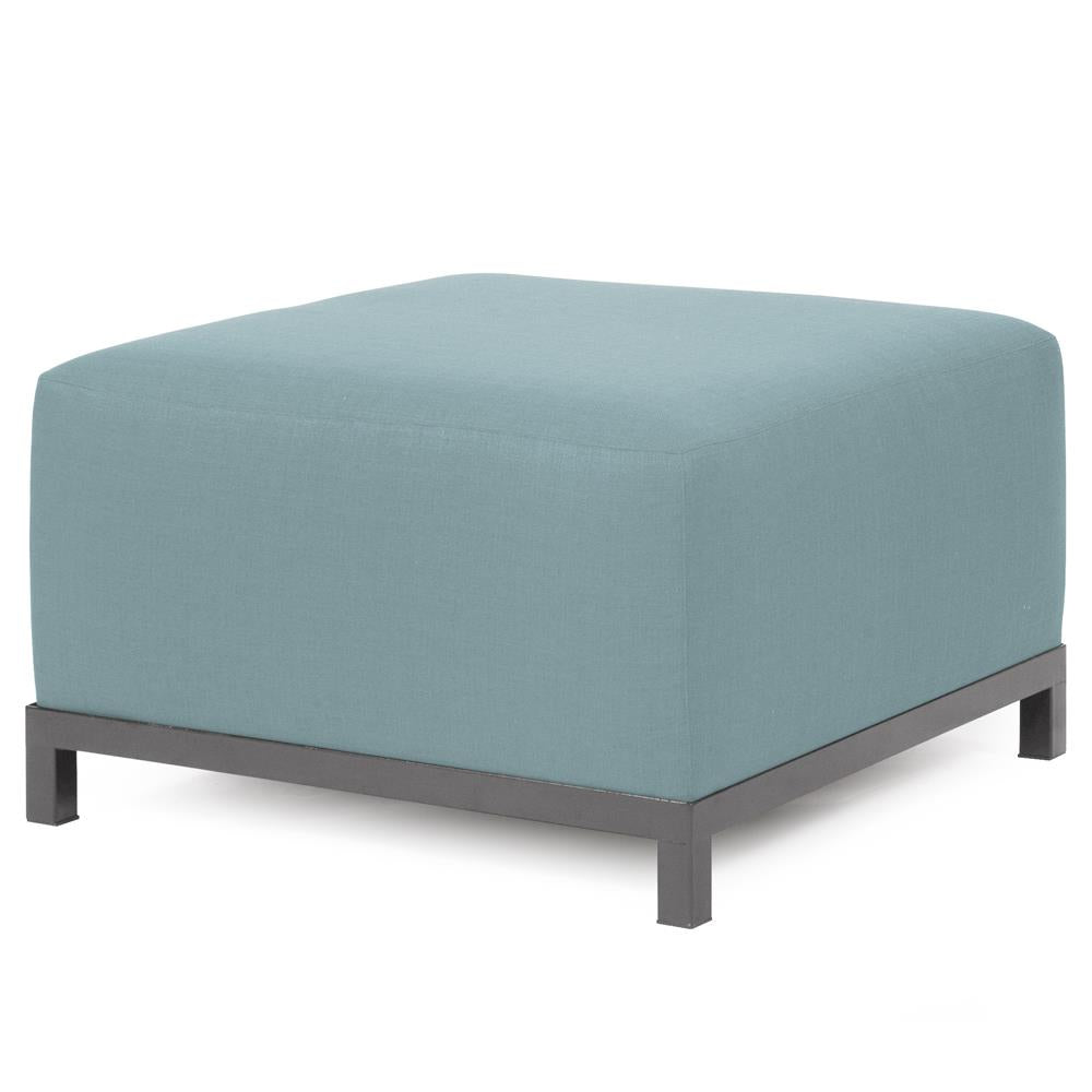 Howard Elliott Collection Axis Ottoman Sterling Breeze Slipcover (Cover Only) Ottomans Howard Elliott Collection   