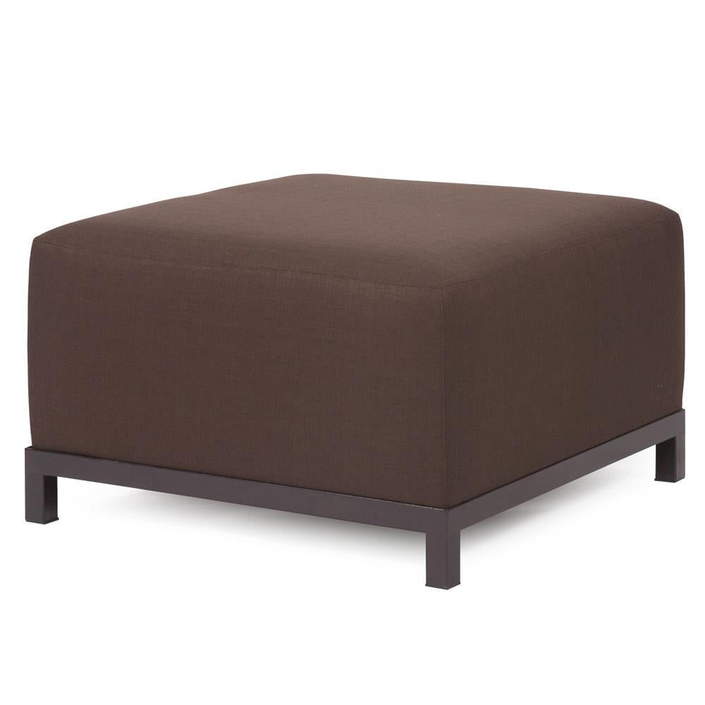 Howard Elliott Collection Axis Ottoman Sterling Chocolate Slipcover (Cover Only) Ottomans Howard Elliott Collection   