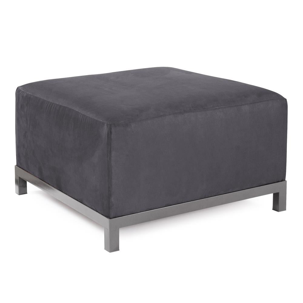 Howard Elliott Collection Axis Ottoman Regency Gray Slipcover (Cover Only) Ottomans Howard Elliott Collection   