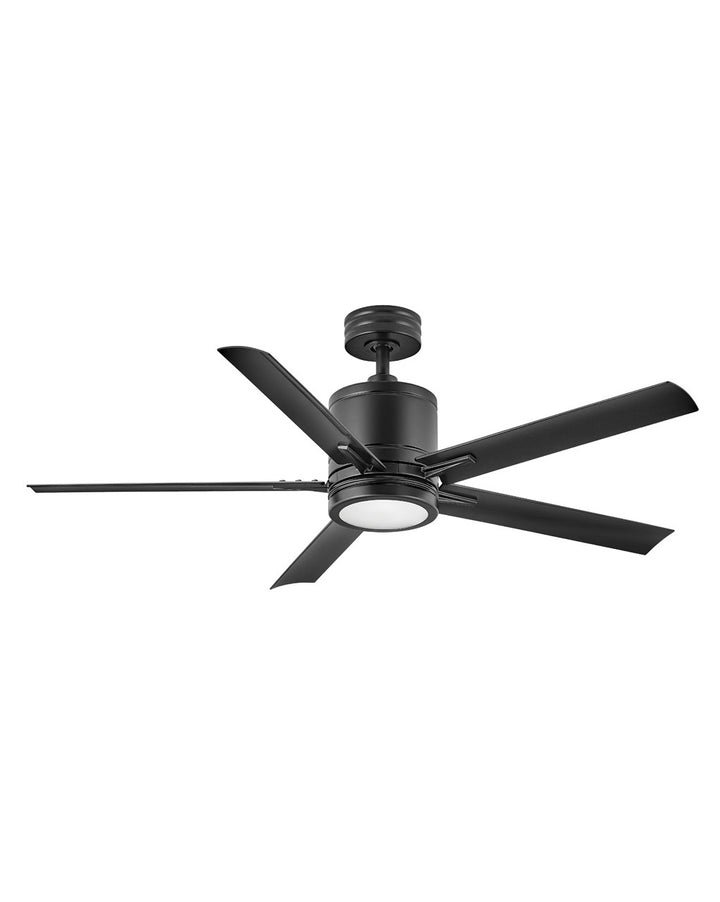 Hinkley Vail LED Fan Outdoor Ceiling Fans Hinkley 52 Matte Black Matte Black