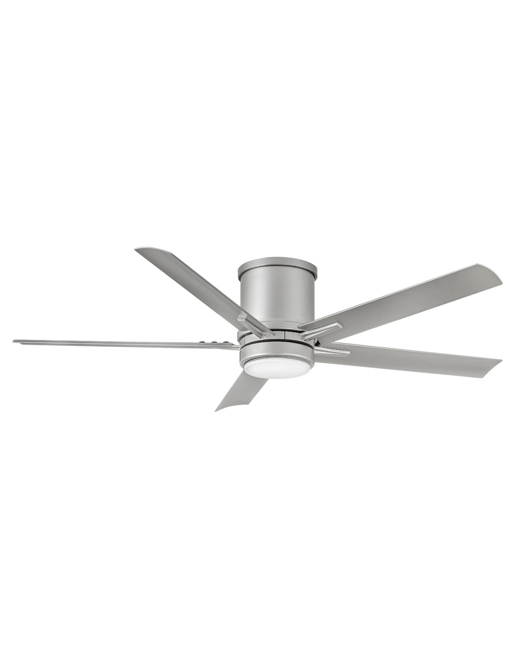 Hinkley Vail Flush LED Fan Outdoor Ceiling Fans Hinkley 52 Brushed Nickel Silver