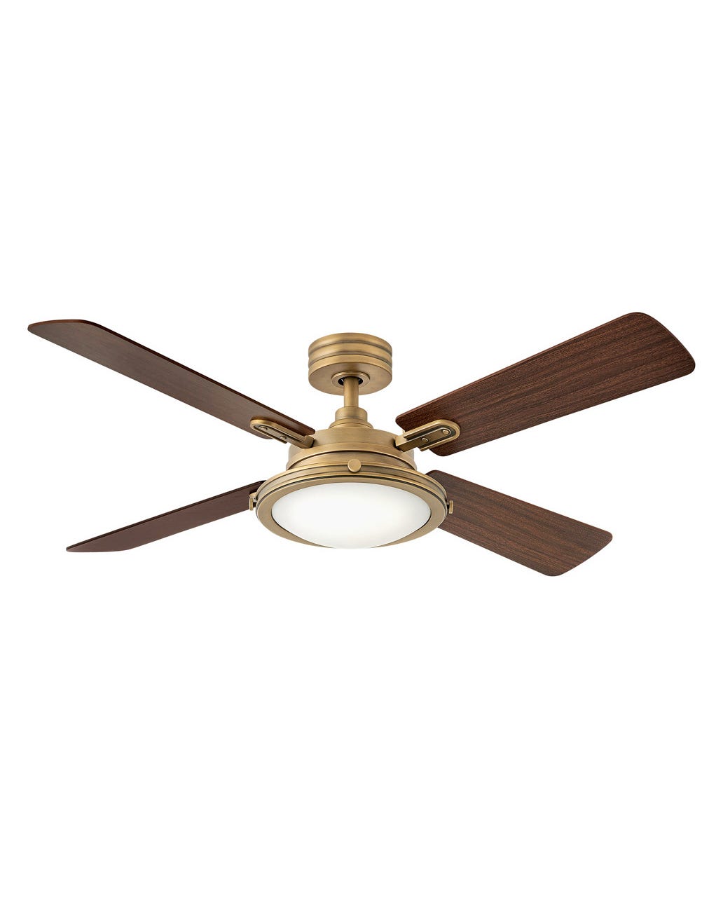 Hinkley Collier LED Fan Outdoor Fan Hinkley 54 Heritage Brass Walnut, Birch