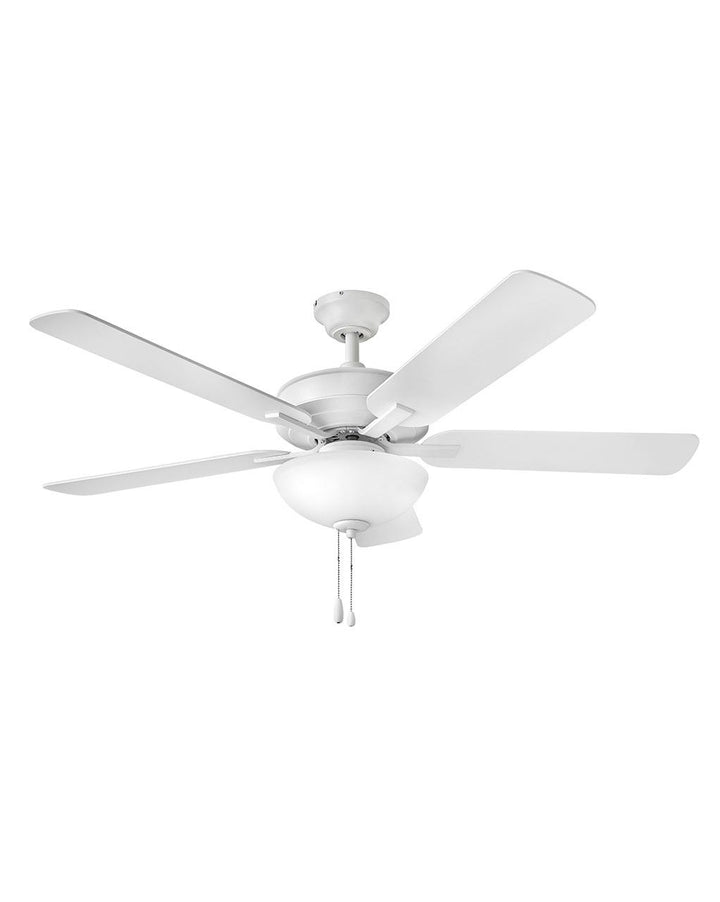 Hinkley Metro Illuminated LED Fan Outdoor Ceiling Fans Hinkley 52 Chalk White Chalk White, Weathered Wood