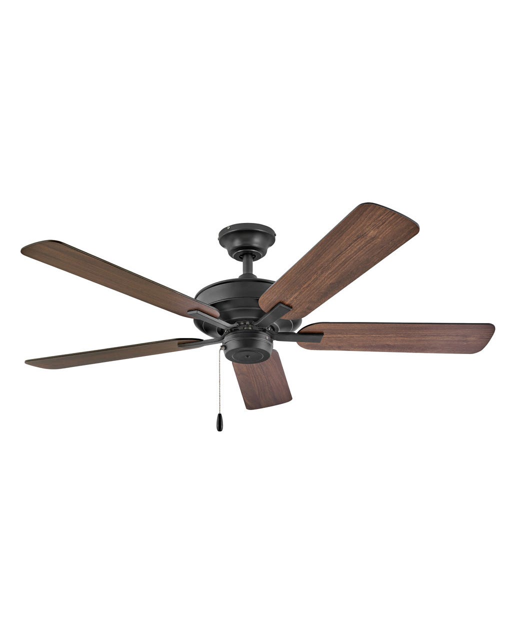 Hinkley Metro Fan Outdoor Ceiling Fans Hinkley 52 Matte Black Matte Black, Walnut