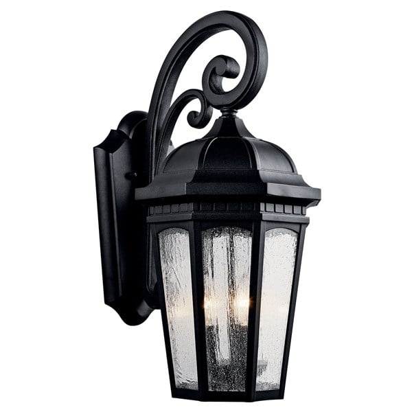 Kichler Courtyard  Outdoor Wall Outdoor Wall Lights Kichler Textured Black 10.25x22.25 