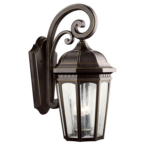 Kichler Courtyard  Outdoor Wall Outdoor Wall Lights Kichler Rubbed Bronze 10.25x22.25 