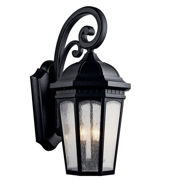 Kichler Courtyard  Outdoor Wall Outdoor Wall Lights Kichler Textured Black 12.25x26.5 