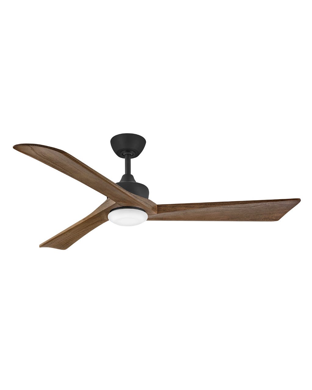 Hinkley Sculpt LED Fan Outdoor Fan Hinkley 60 Matte Black Walnut