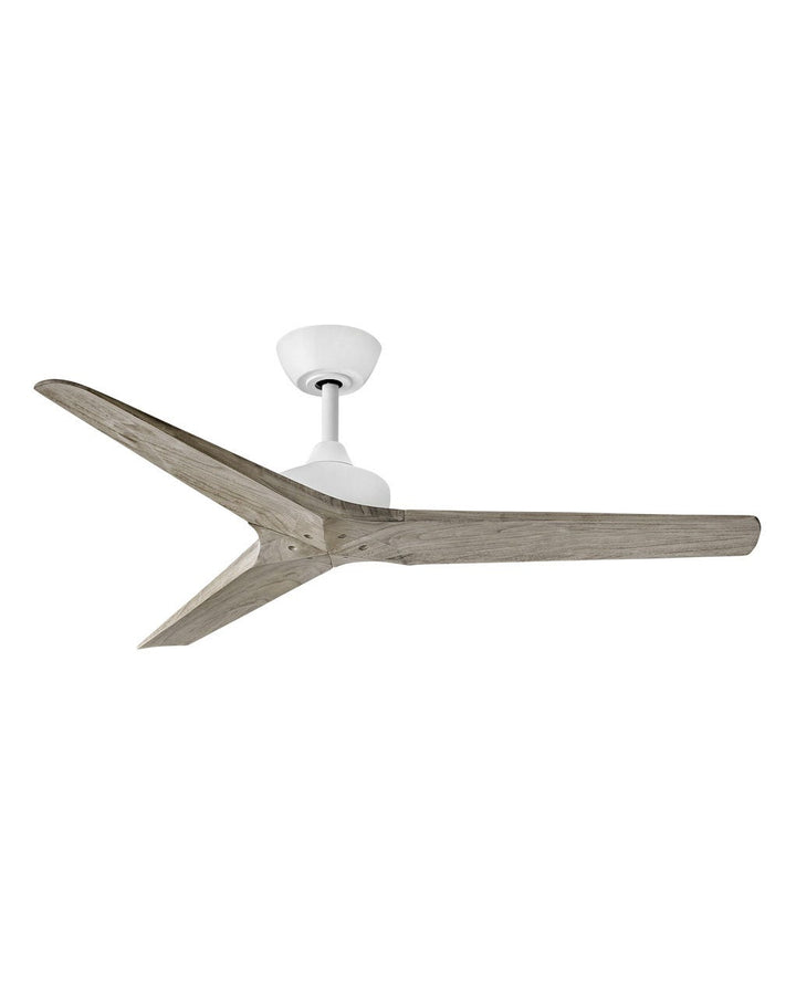 Hinkley Chisel Fan Outdoor Ceiling Fans Hinkley 52 Matte White Weathered Wood