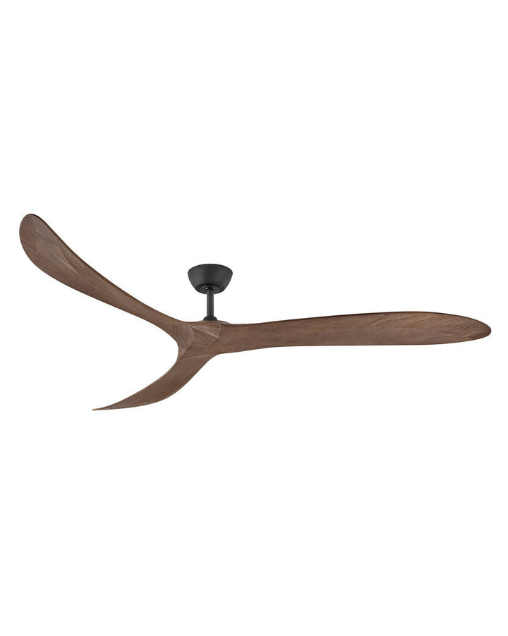 Hinkley Swell Fan Outdoor Ceiling Fans Hinkley 80 Matte Black Walnut