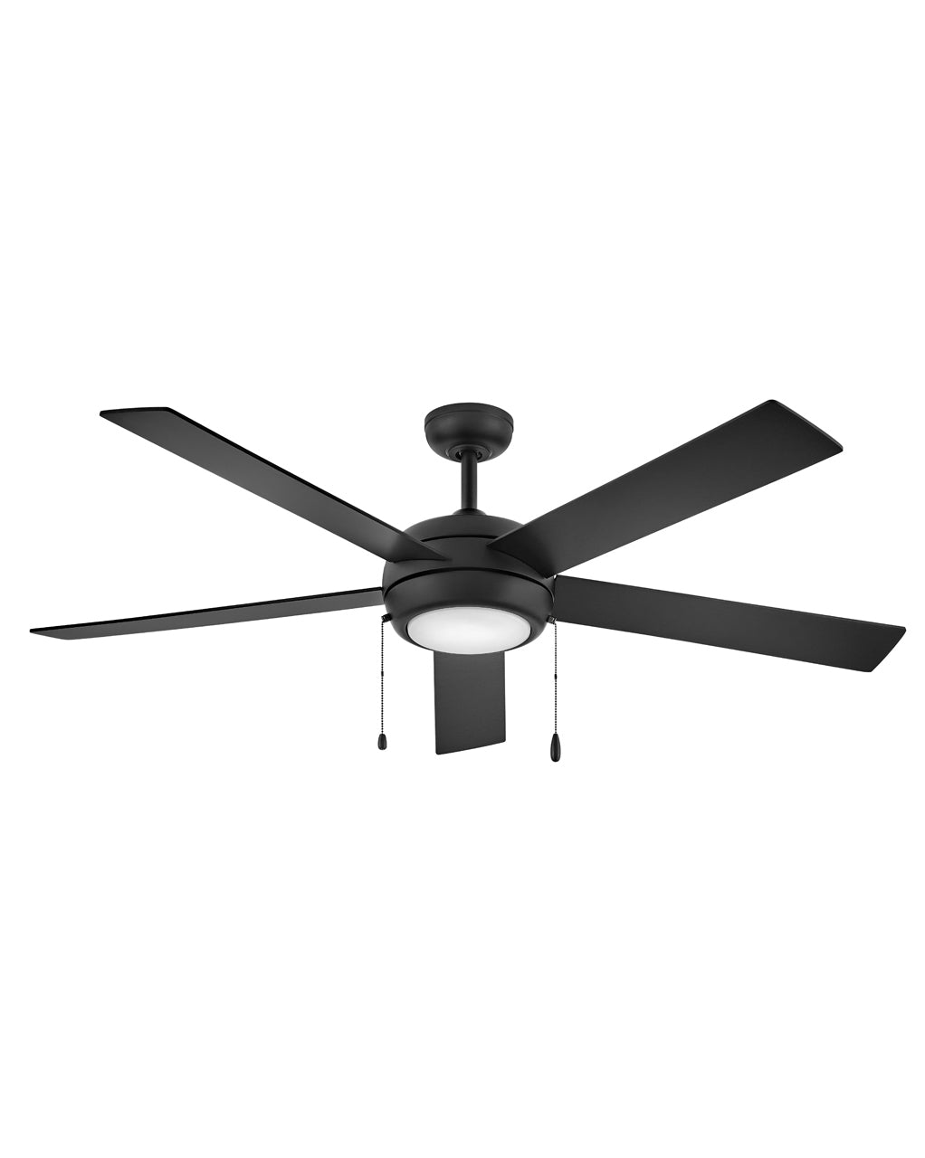 Hinkley Croft LED Fan Outdoor Ceiling Fans Hinkley 60 Matte Black Matte Black, Walnut