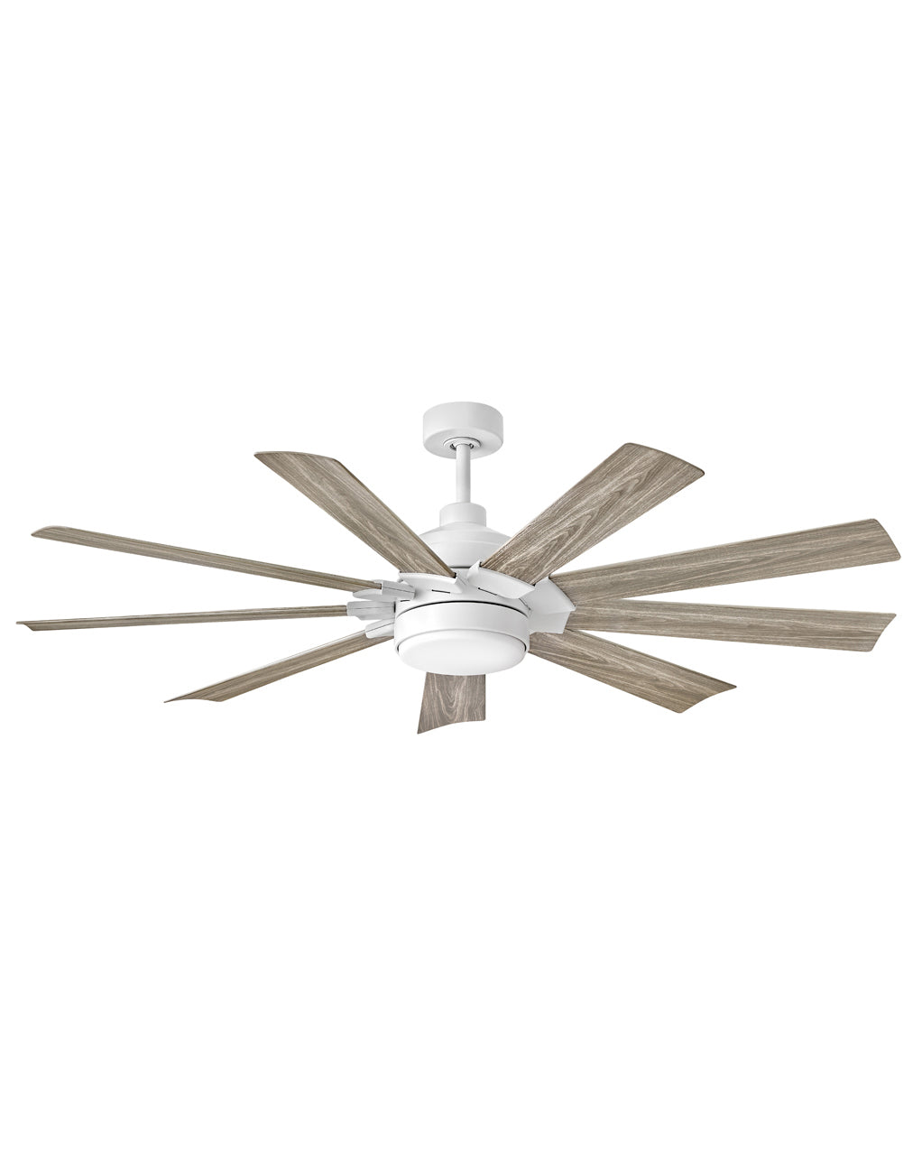 Hinkley Turbine LED Fan Outdoor Fan Hinkley 60 Chalk White Weathered Wood