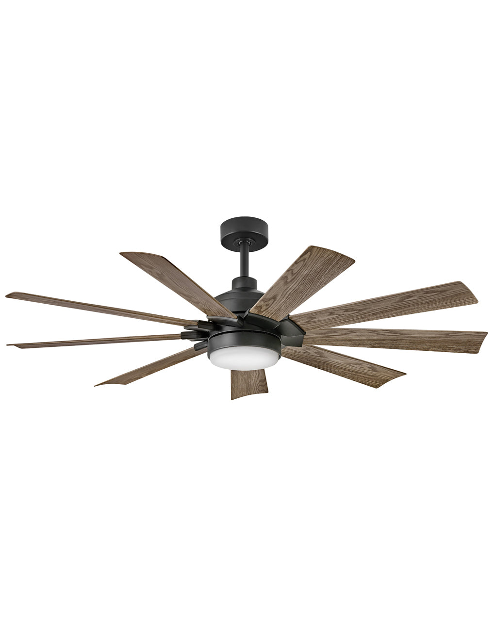 Hinkley Turbine LED Fan Outdoor Fan Hinkley 60 Matte Black Driftwood