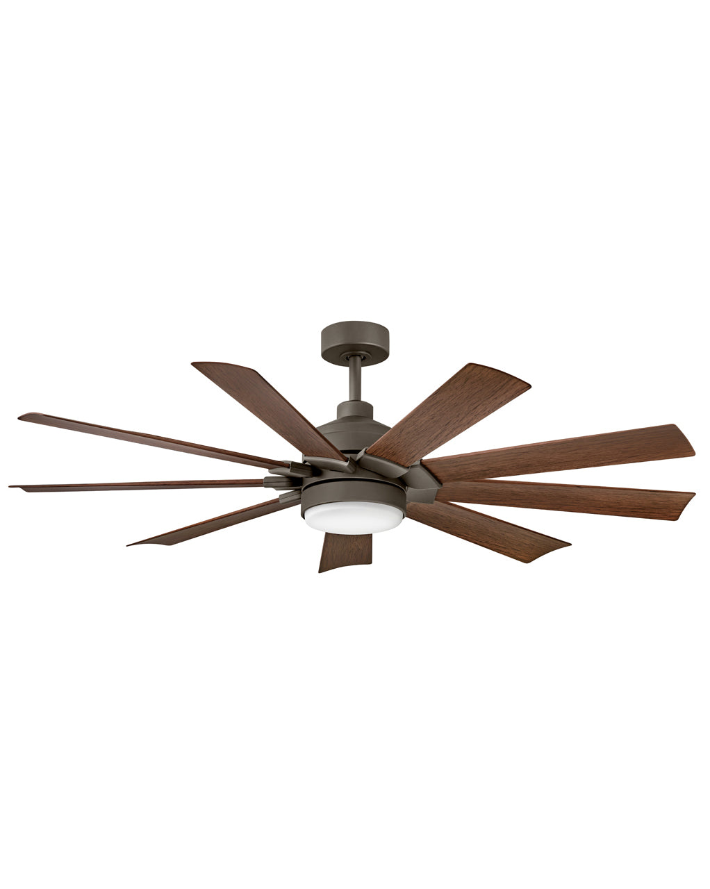 Hinkley Turbine LED Fan Outdoor Ceiling Fans Hinkley 60 Metallic Matte Bronze Walnut