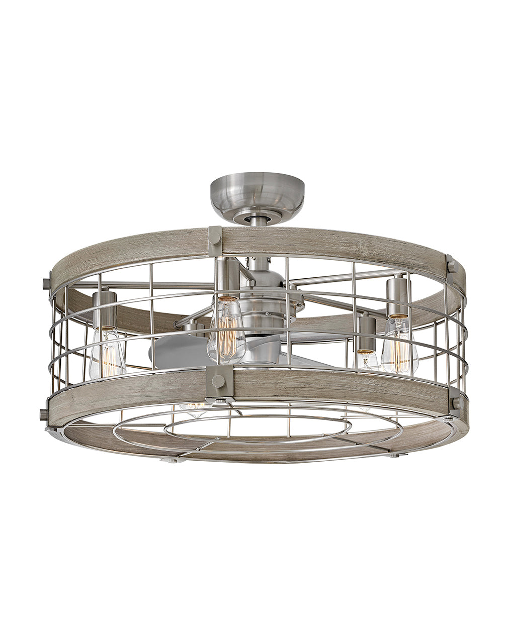 Hinkley Bryce LED Fandelier Outdoor Fan Hinkley 14 Brushed Nickel Silver