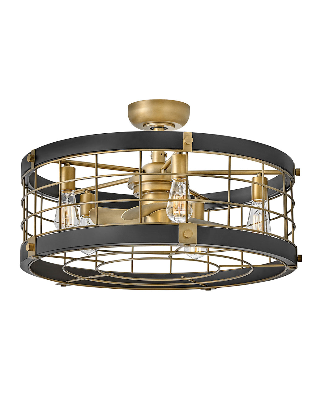 Hinkley Bryce LED Fandelier Outdoor Fan Hinkley 14 Heritage Brass Heritage Brass