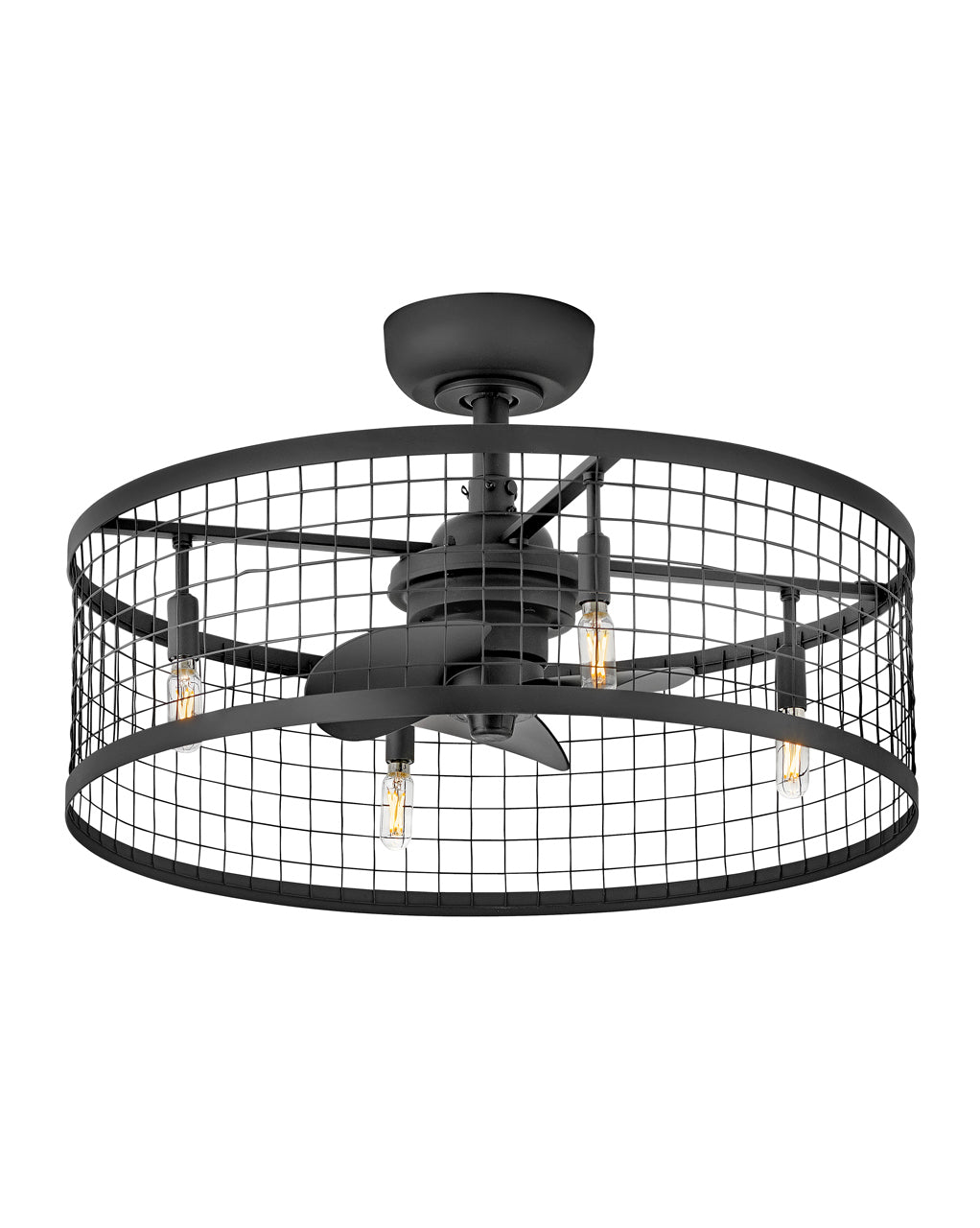 Hinkley Finnigan LED Fandelier Outdoor Fan Hinkley 12 Matte Black Matte Black