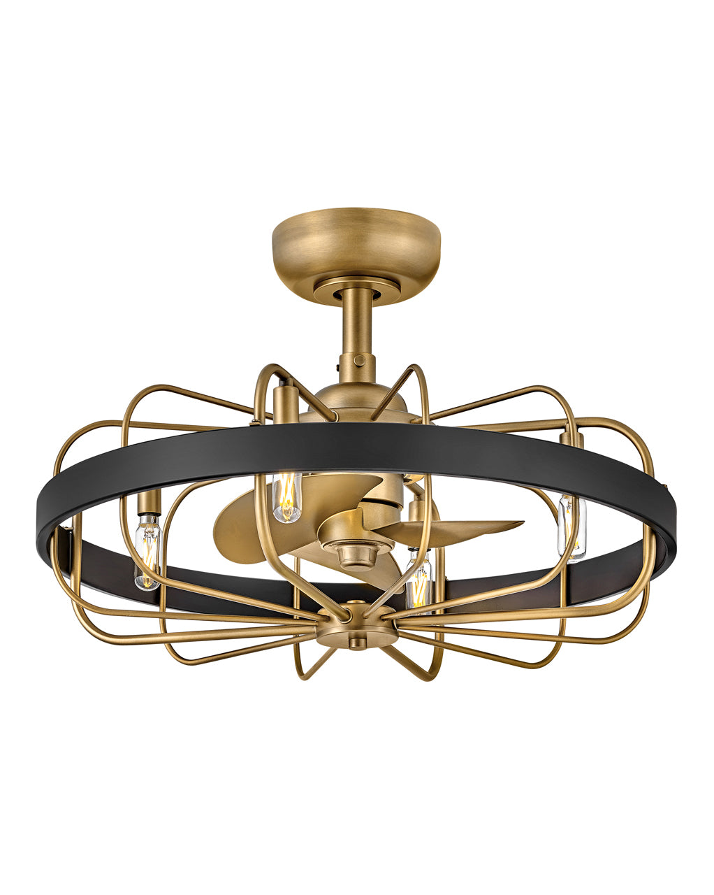 Hinkley Eli LED Fandelier Outdoor Fan Hinkley 12 Heritage Brass Heritage Brass