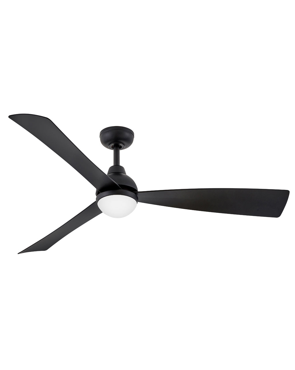 Hinkley Una LED Fan Outdoor Ceiling Fans Hinkley 56 Matte Black Matte Black