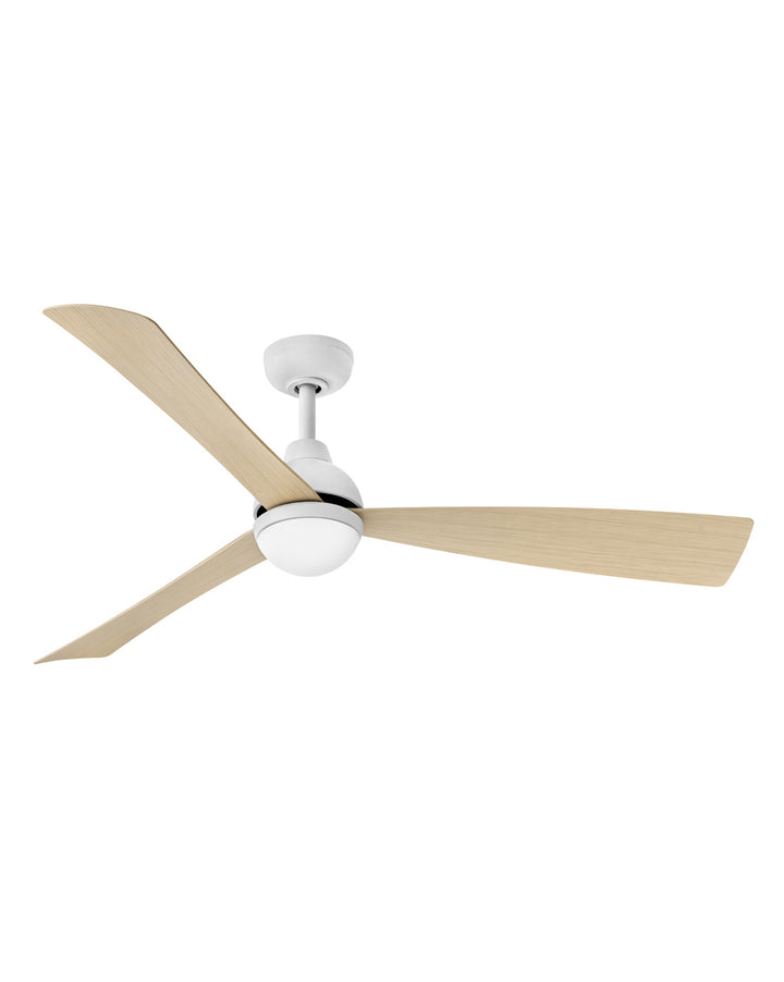 Hinkley Una LED Fan Outdoor Ceiling Fans Hinkley 56 Matte White Natural