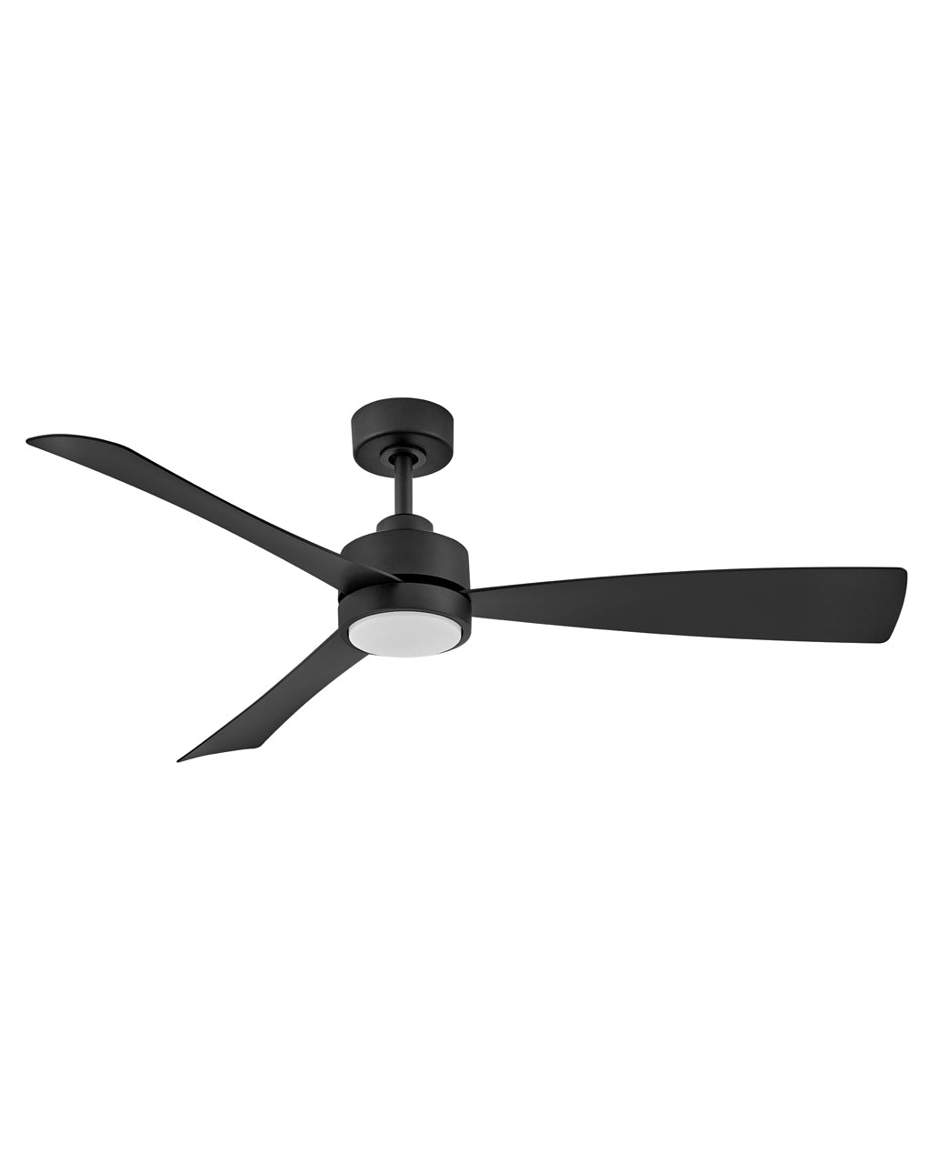 Hinkley Iver LED Fan Outdoor Ceiling Fans Hinkley 56 Matte Black Matte Black