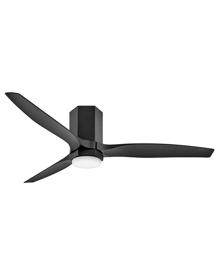 Hinkley Facet LED Fan Outdoor Ceiling Fans Hinkley 52 Matte Black Matte Black