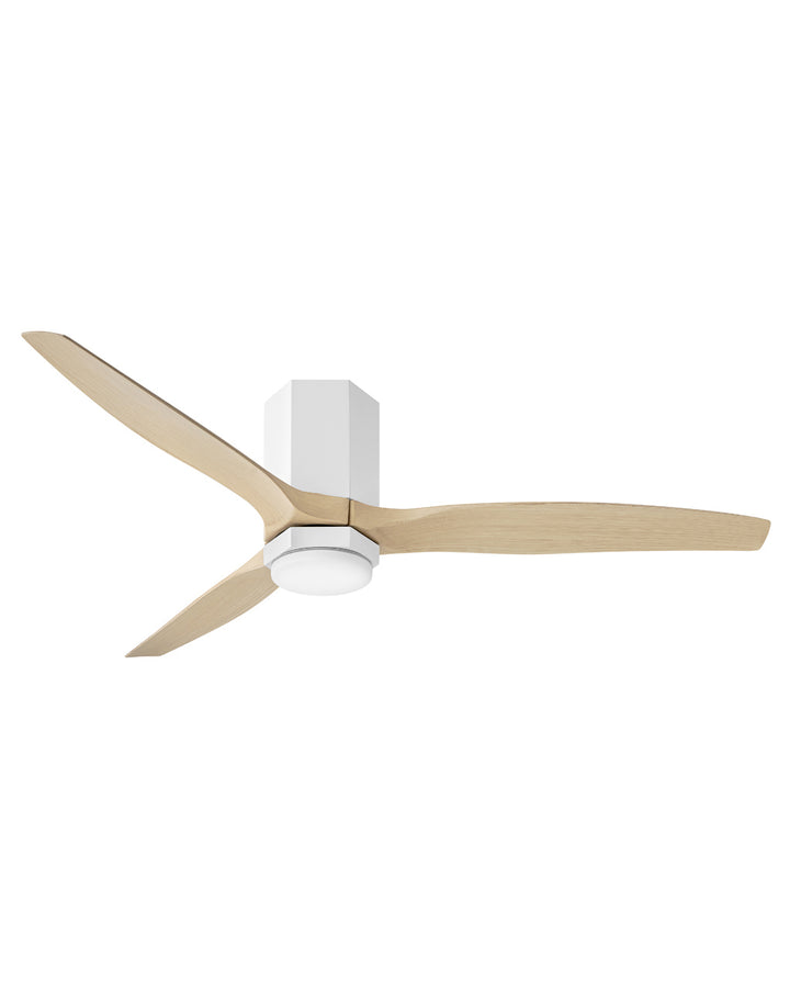 Hinkley Facet LED Fan Outdoor Ceiling Fans Hinkley 52 Matte White Natural