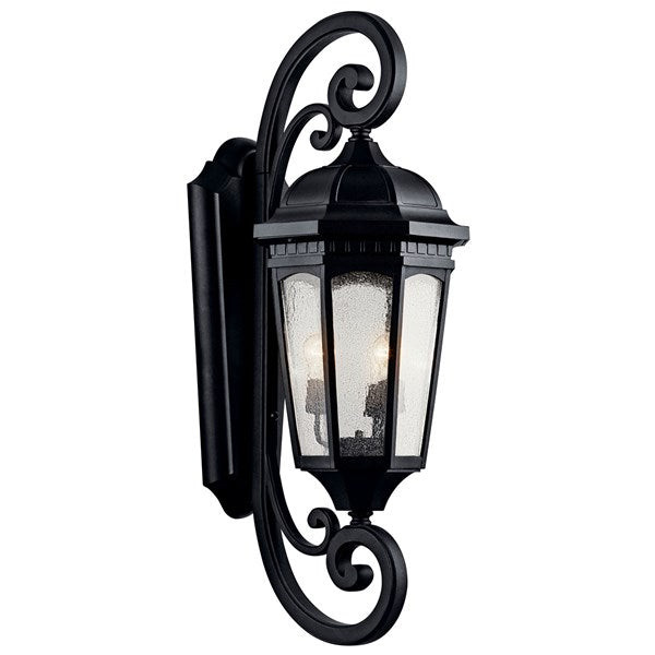 Kichler Courtyard  Outdoor Wall Outdoor Wall Lights Kichler Textured Black 13.5x40.25 