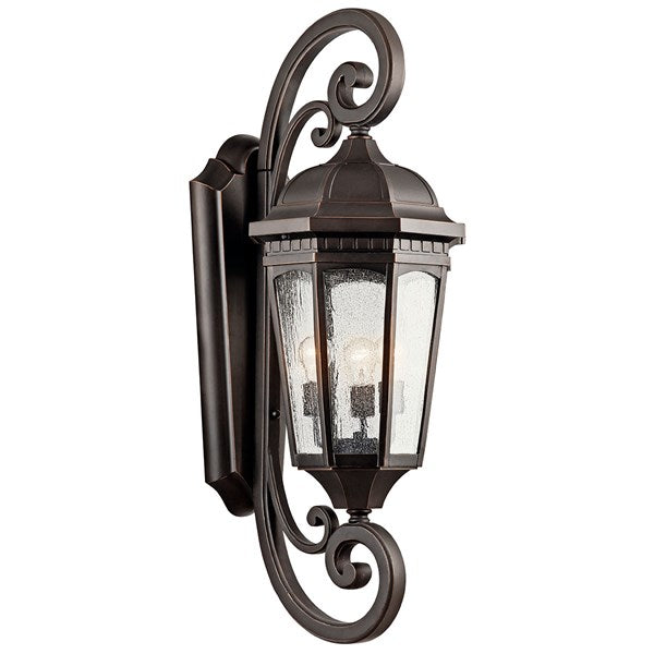 Kichler Courtyard  Outdoor Wall Outdoor Wall Lights Kichler Rubbed Bronze 13.5x40.25 