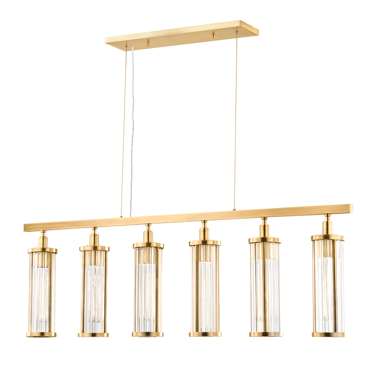 Hudson Valley Lighting Marley Linear Chandelier Hudson Valley Lighting Aged Brass  