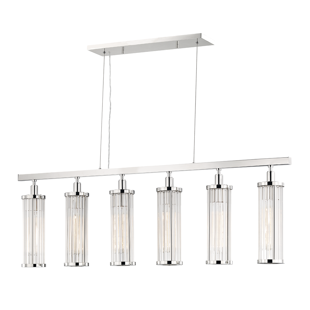 Hudson Valley Lighting Marley Linear Chandelier Hudson Valley Lighting Polished Nickel  