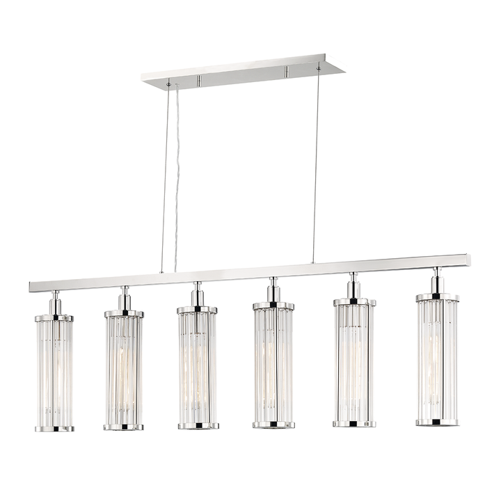 Hudson Valley Lighting Marley Linear Chandeliers Hudson Valley Lighting Polished Nickel  