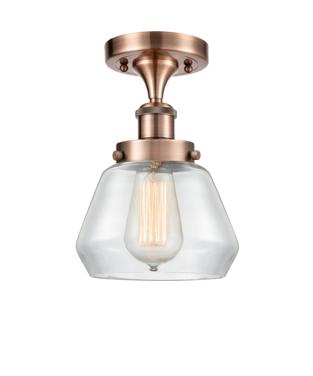 Innovations Lighting Fulton 6" Semi-Flush Mount - Antique Copper