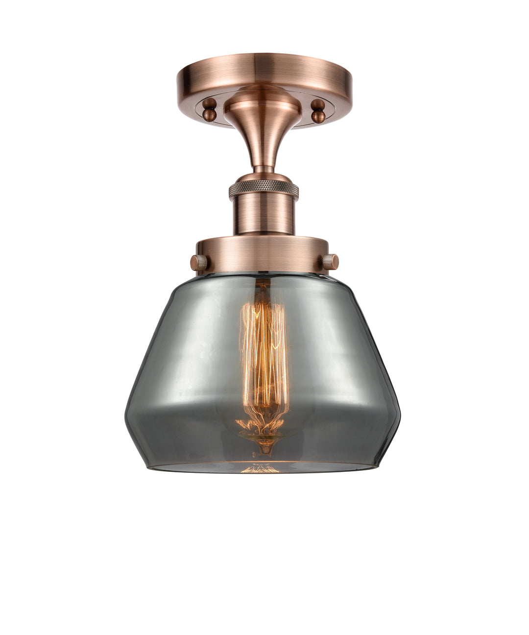 Innovations Lighting Fulton 6" Semi-Flush Mount - Antique Copper