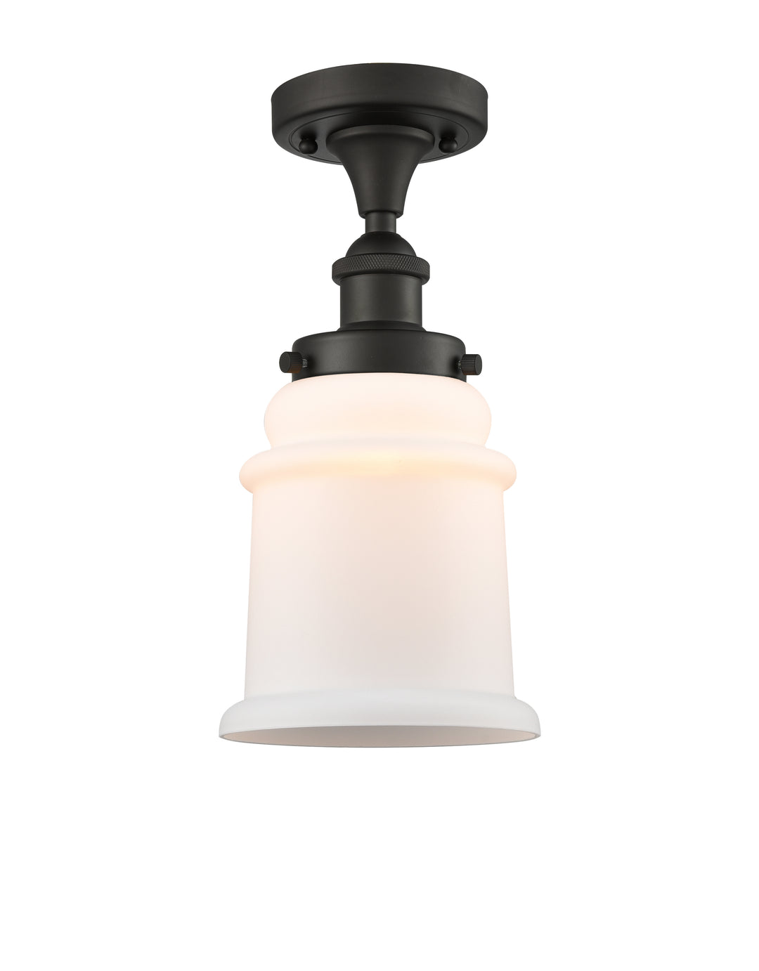 Innovations Lighting Canton 6" Semi-Flush Mount - Oil Rubbed Bronze Ceiling Semi Flush Mounts Innovations Lighting Matte White ; Glass Type: Frosted  