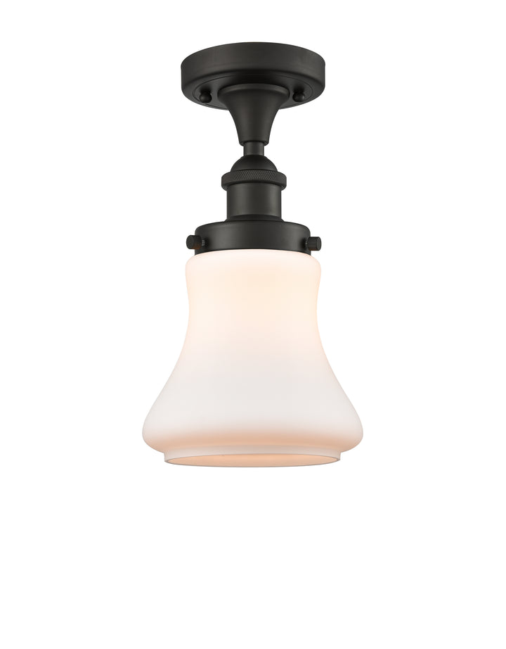 Innovations Lighting Bellmont 6" Semi-Flush Mount - Oil Rubbed Bronze Ceiling Semi Flush Mounts Innovations Lighting Matte White ; Glass Type: Frosted  