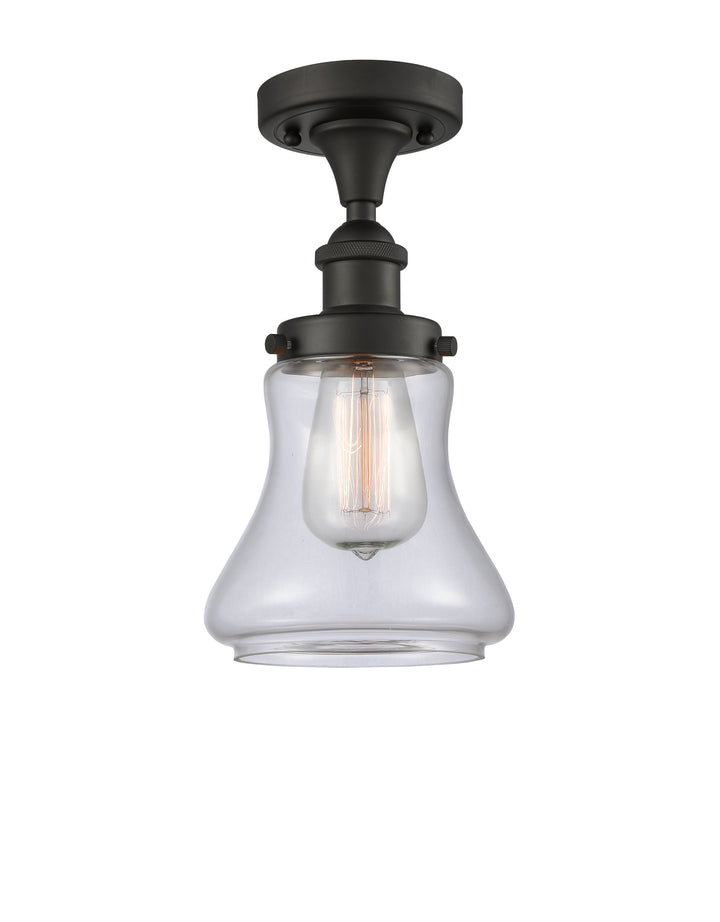 Innovations Lighting Bellmont 6" Semi-Flush Mount - Oil Rubbed Bronze Ceiling Semi Flush Mounts Innovations Lighting Clear ; Glass Type: Transparent  