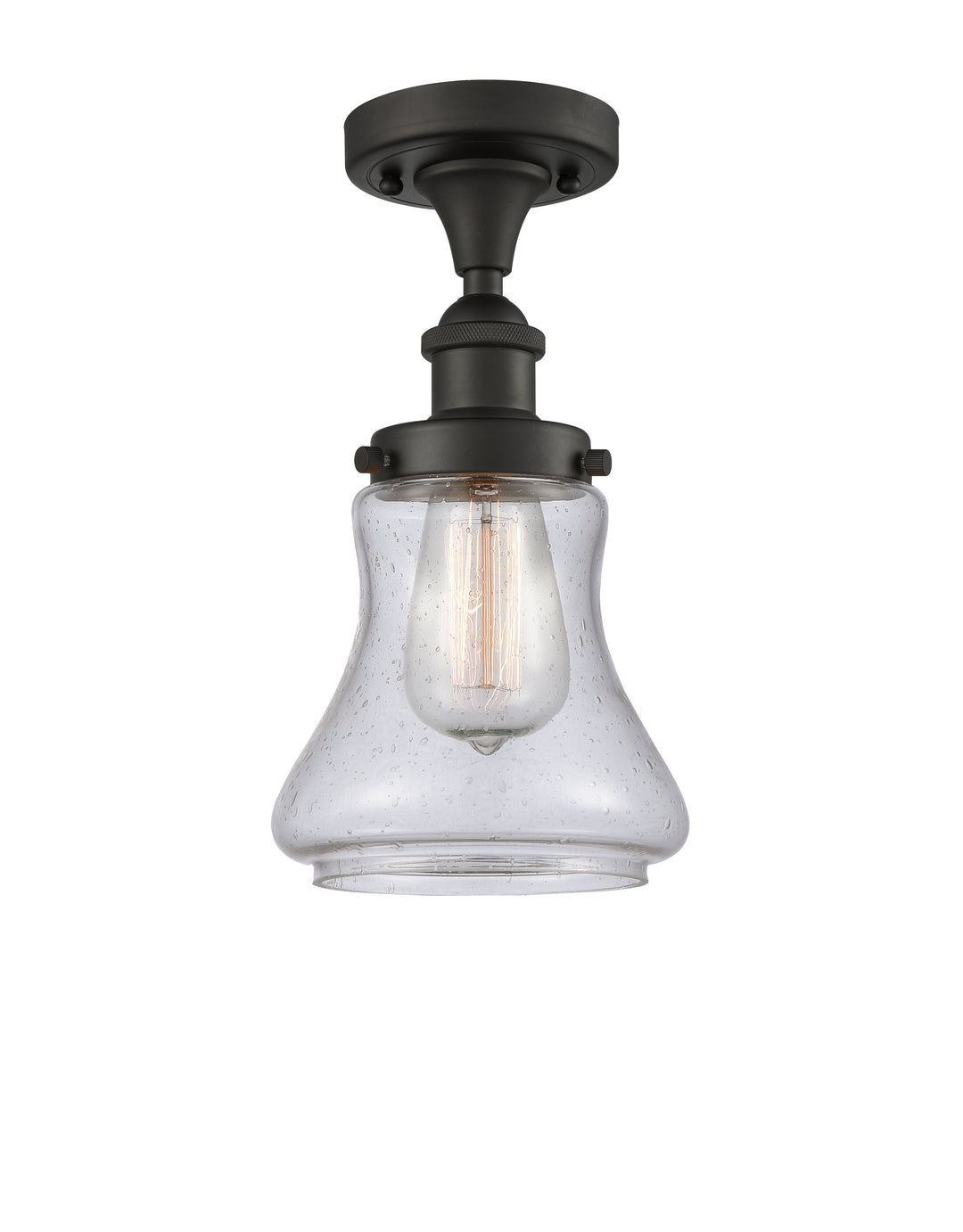 Innovations Lighting Bellmont 6" Semi-Flush Mount - Oil Rubbed Bronze Ceiling Semi Flush Mounts Innovations Lighting Seedy ; Glass Type: Seedy  