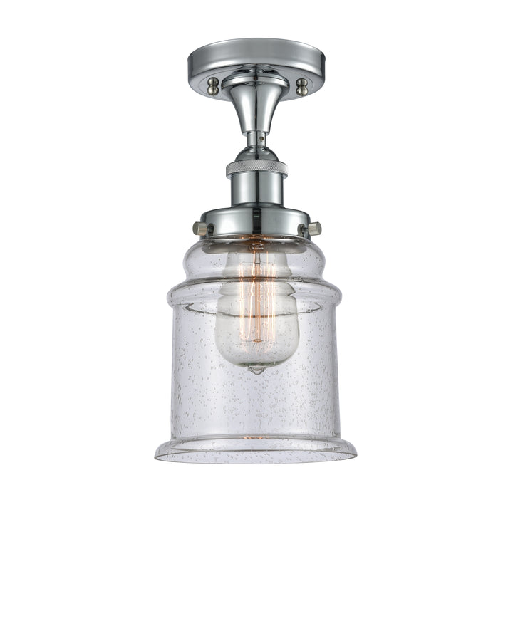 Innovations Lighting Canton 6" Semi-Flush Mount - Polished Chrome Ceiling Semi Flush Mounts Innovations Lighting Seedy ; Glass Type: Seedy  