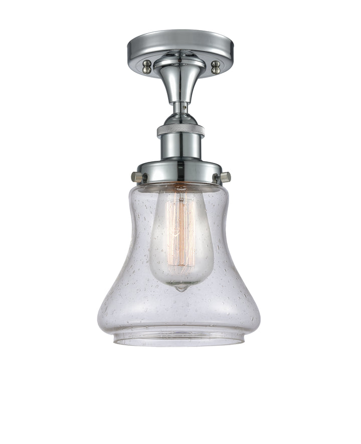 Innovations Lighting Bellmont 6" Semi-Flush Mount - Polished Chrome Ceiling Semi Flush Mounts Innovations Lighting Seedy ; Glass Type: Seedy  