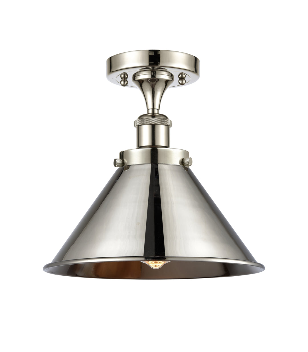 Innovations Lighting Briarcliff 10" Semi-Flush Mount - Polished Nickel Ceiling Semi Flush Mounts Innovations Lighting Default Title  