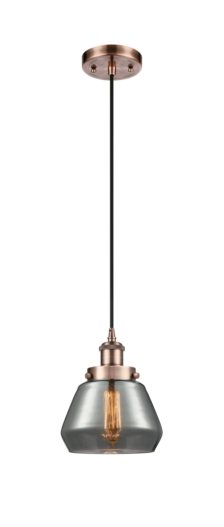 Innovations Lighting Fulton 6" Mini Pendant - Antique Copper